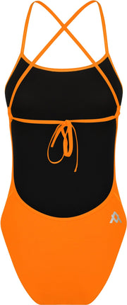 AMANZI WOMENS SHERBET TIE BACK ONE PIECE - Orange