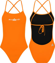 AMANZI WOMENS SHERBET TIE BACK ONE PIECE