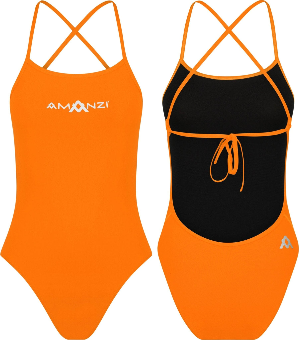 AMANZI WOMENS SHERBET TIE BACK ONE PIECE