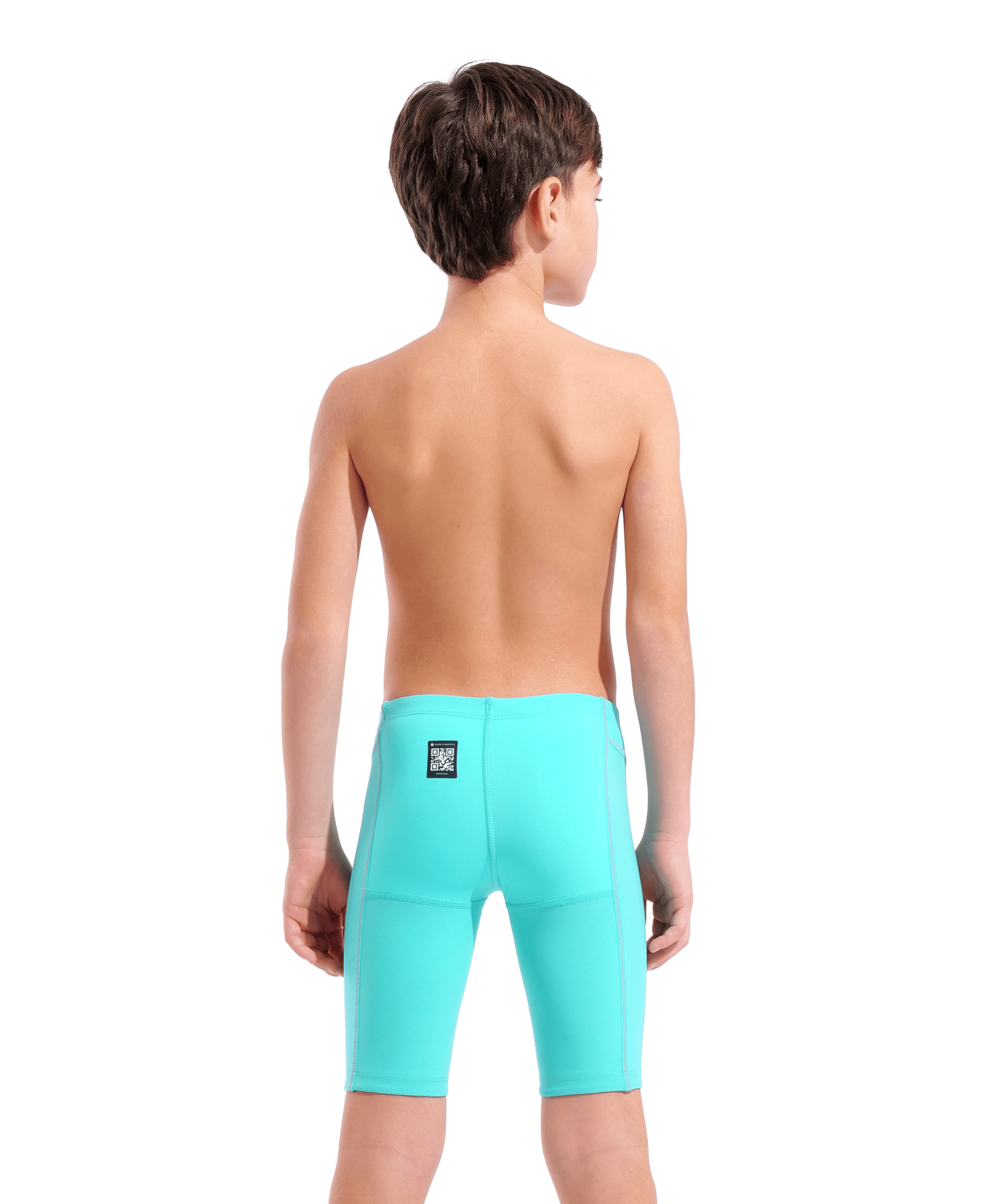 ARENA BOYS POWERSKIN IMPULSO SHOCKING PINK & WATER JAMMER - Aqua