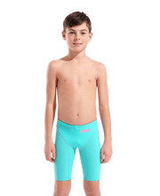 ARENA BOYS POWERSKIN IMPULSO SHOCKING PINK & WATER JAMMER - Aqua