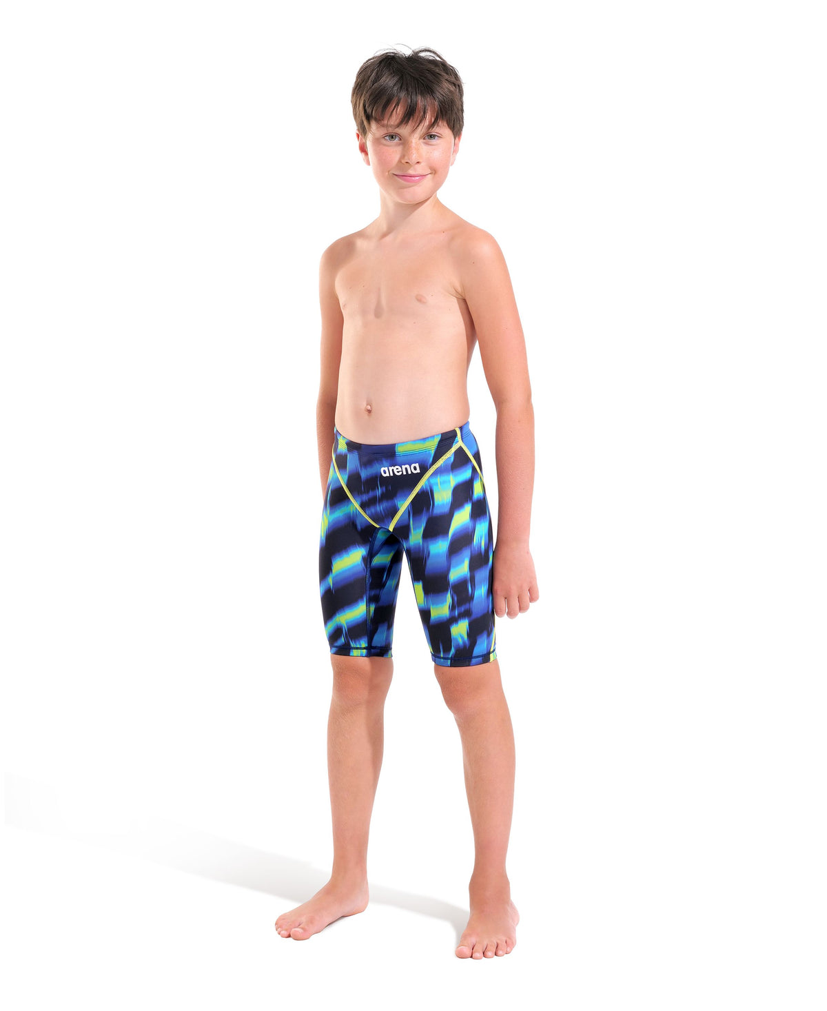 ARENA BOYS POWERSKIN ST NEXT AQUA GLEAM JAMMER