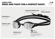 ARENA COBRA CORE SWIPE MIRROR BLUE LENSES - White