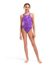 ARENA GIRLS ESCAPE SWIM TECH SWIMSUIT - Purple