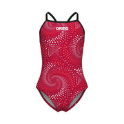 ARENA GIRLS FIREFLOW LIGHTDROP BACK SWIMSUIT - Navy
