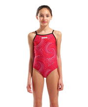 ARENA GIRLS FIREFLOW LIGHTDROP BACK SWIMSUIT - Red