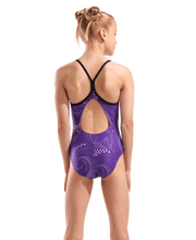 ARENA GIRLS FIREFLOW LIGHTDROP BACK SWIMSUIT - Purple