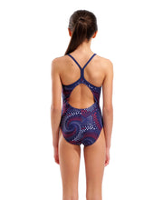 ARENA GIRLS FIREFLOW LIGHTDROP BACK SWIMSUIT - Navy