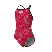 ARENA GIRLS FIREFLOW LIGHTDROP BACK SWIMSUIT - Navy