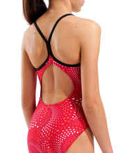 ARENA GIRLS FIREFLOW LIGHTDROP BACK SWIMSUIT - Red