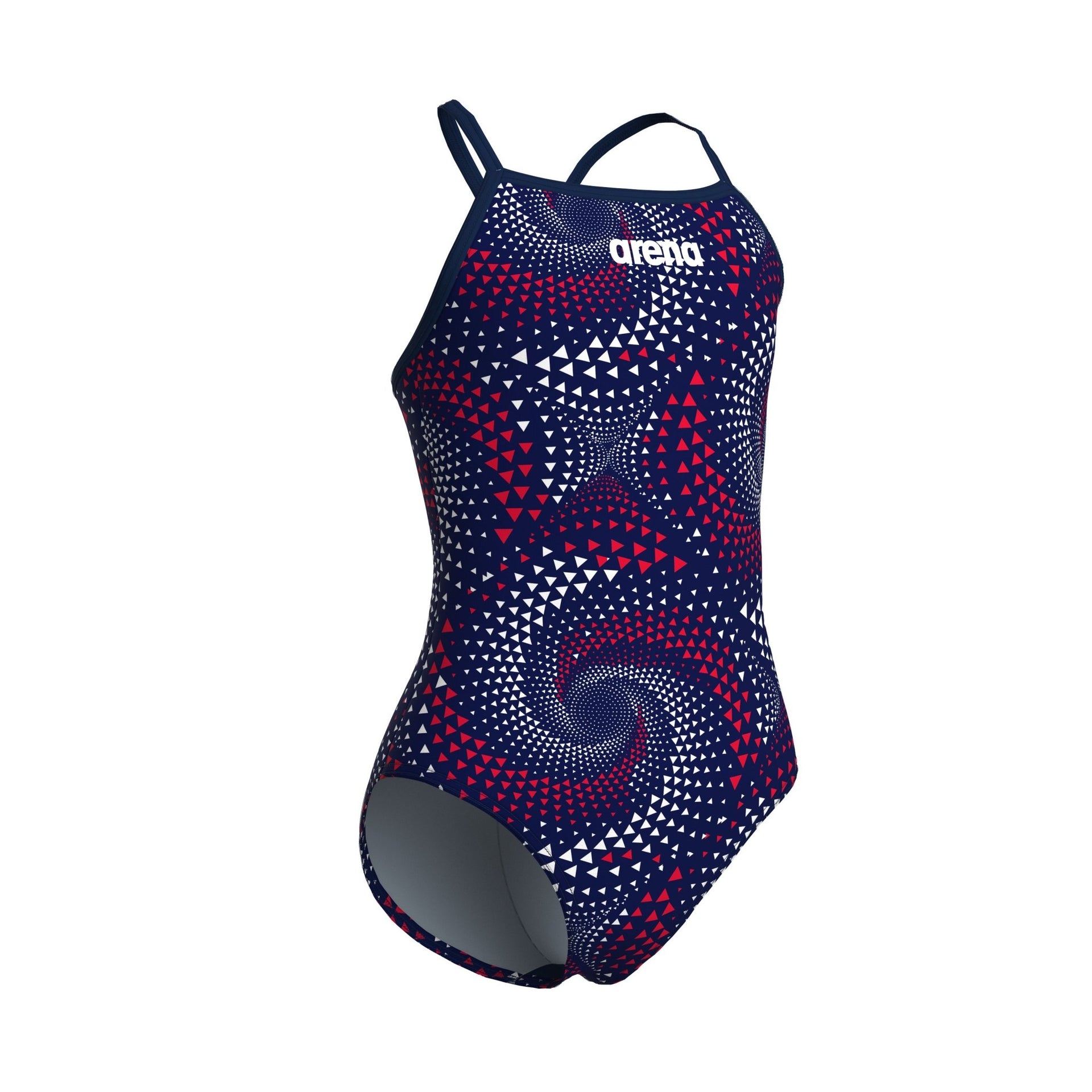 ARENA GIRLS FIREFLOW LIGHTDROP BACK SWIMSUIT - Navy