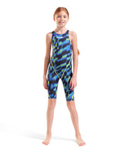 ARENA GIRLS POWERSKIN ST NEXT AQUA GLEAM OPEN BACK KNEESUIT