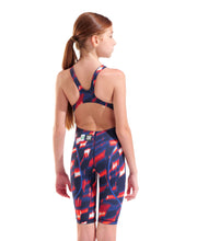 ARENA GIRLS POWERSKIN ST NEXT AQUA GLEAM OPEN BACK KNEESUIT