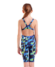 ARENA GIRLS POWERSKIN ST NEXT AQUA GLEAM OPEN BACK KNEESUIT