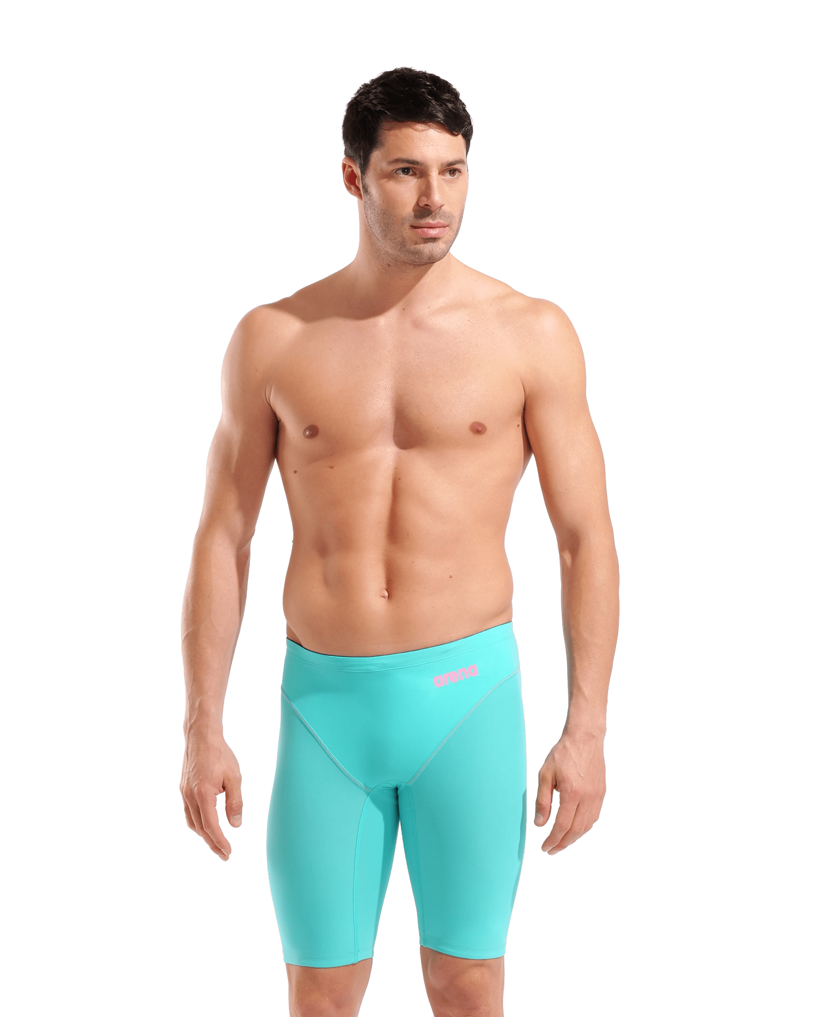 ARENA MENS POWERSKIN IMPULSO SHOCKING PINK & WATER JAMMER - Aqua