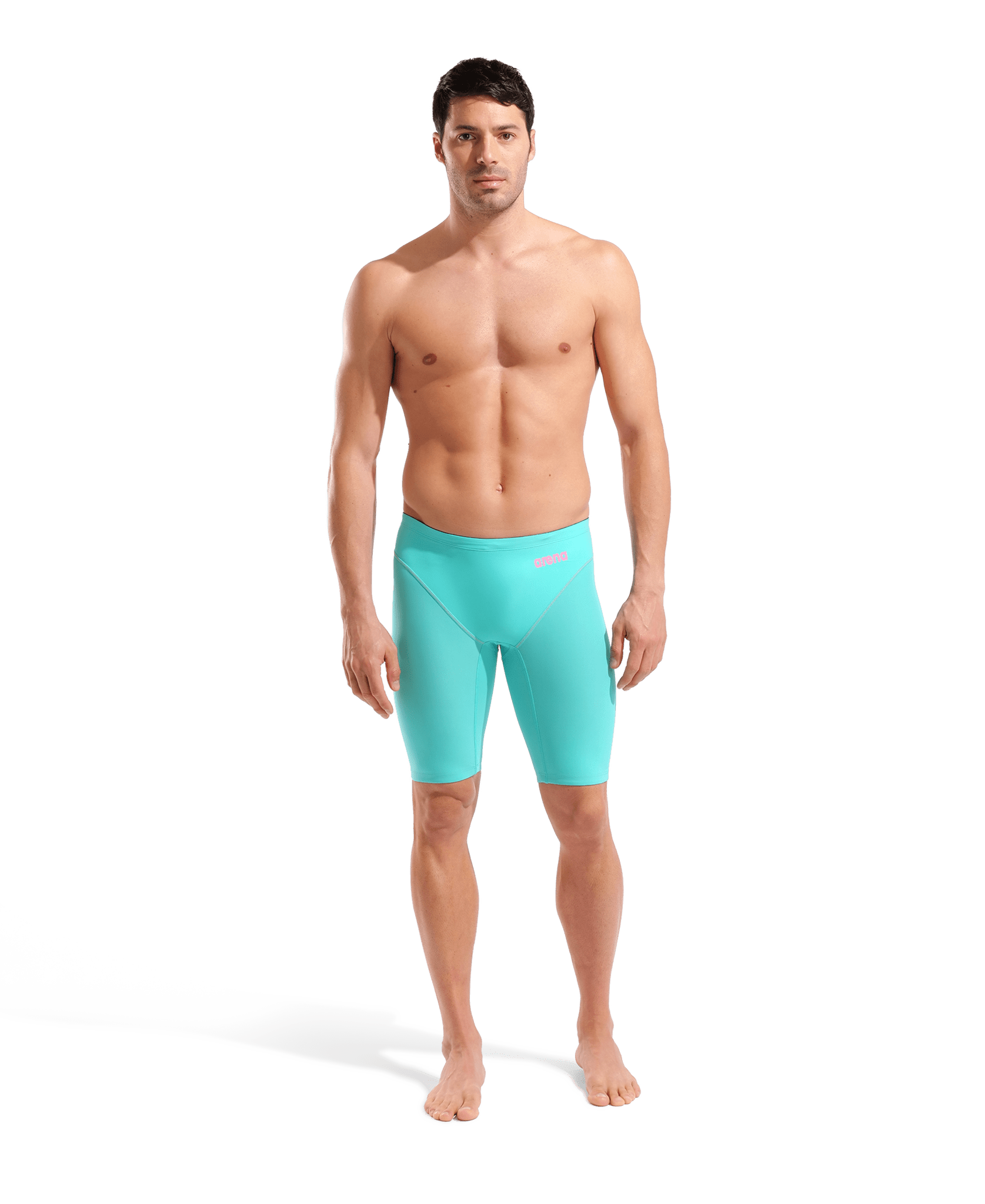 ARENA MENS POWERSKIN IMPULSO SHOCKING PINK & WATER JAMMER - Aqua