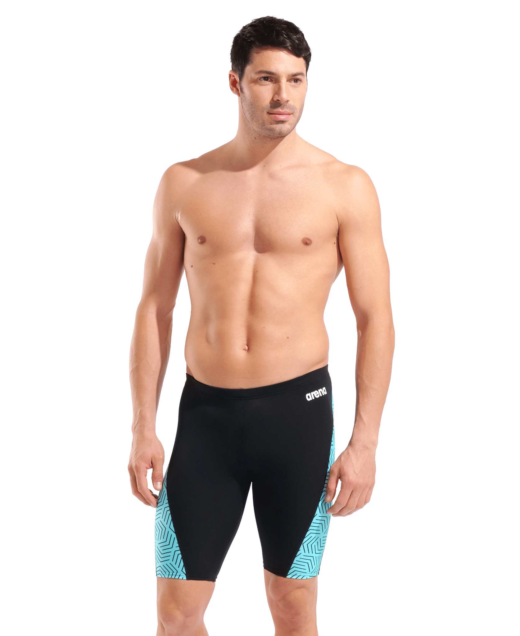 ARENA MENS WATER MAZE ALLOVER JAMMER - Aqua