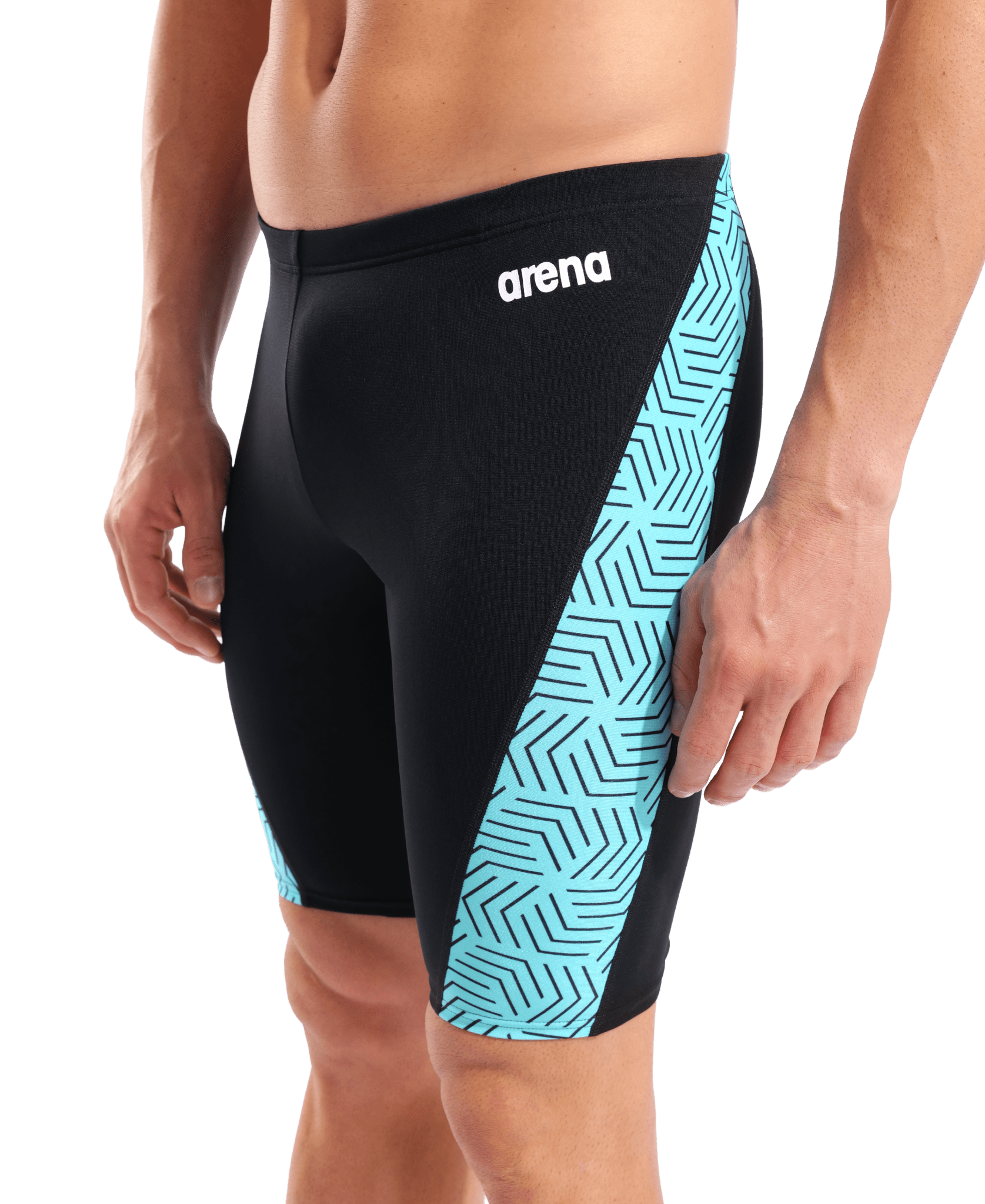 ARENA MENS WATER MAZE ALLOVER JAMMER - Aqua