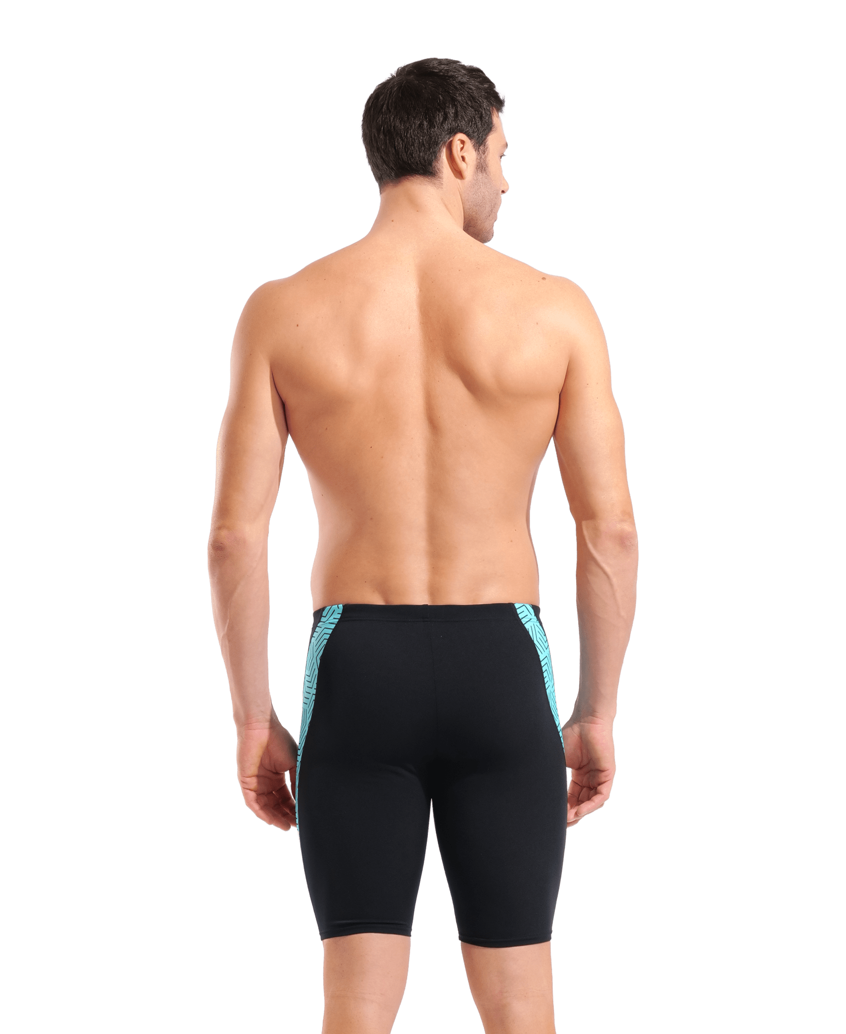ARENA MENS WATER MAZE ALLOVER JAMMER - Aqua
