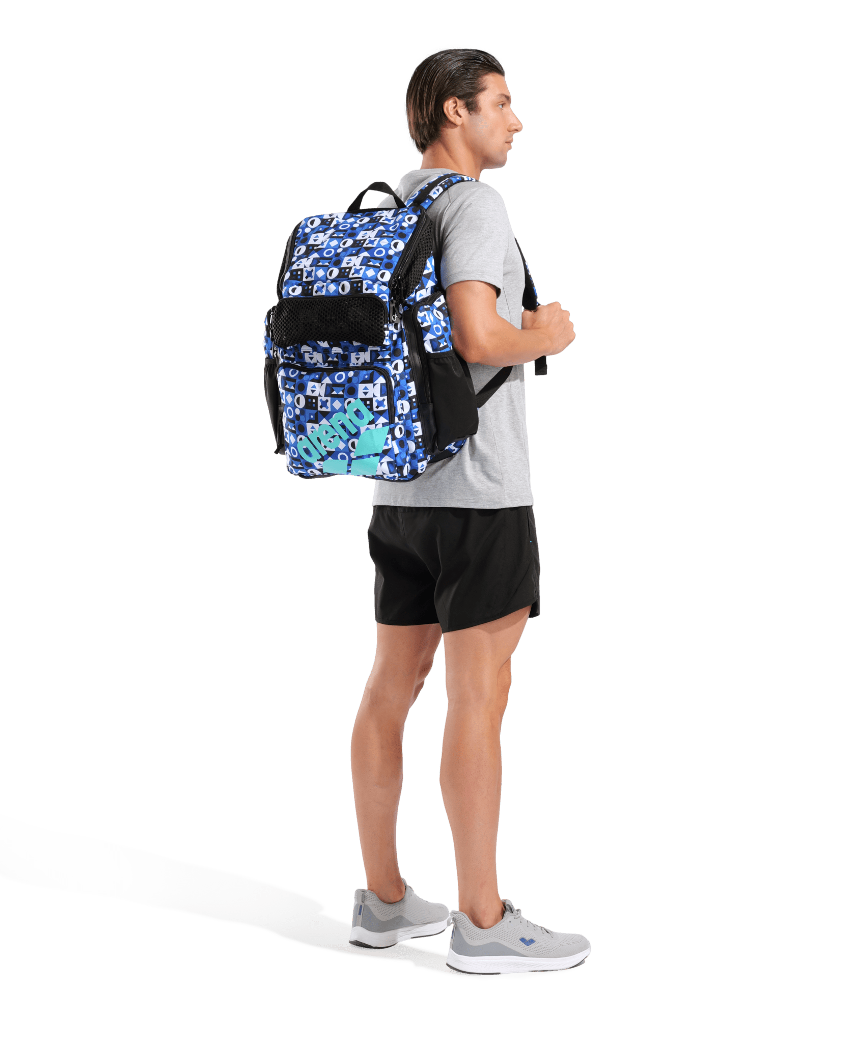 ARENA ONE GO BACKPACK 45L ALLOVER PIECES - Blue