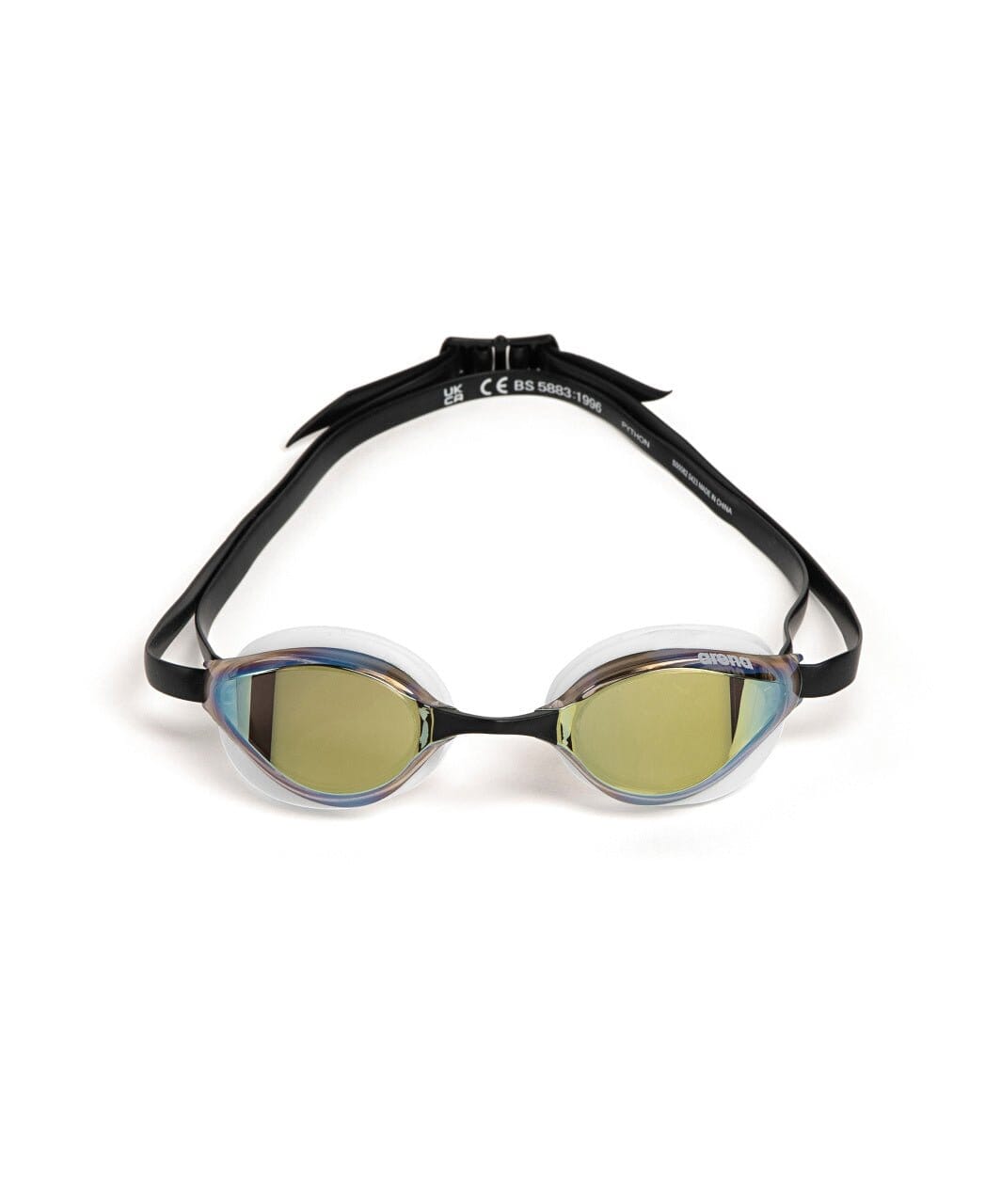 ARENA PYTHON MIRROR GOGGLES GOLD LENSES