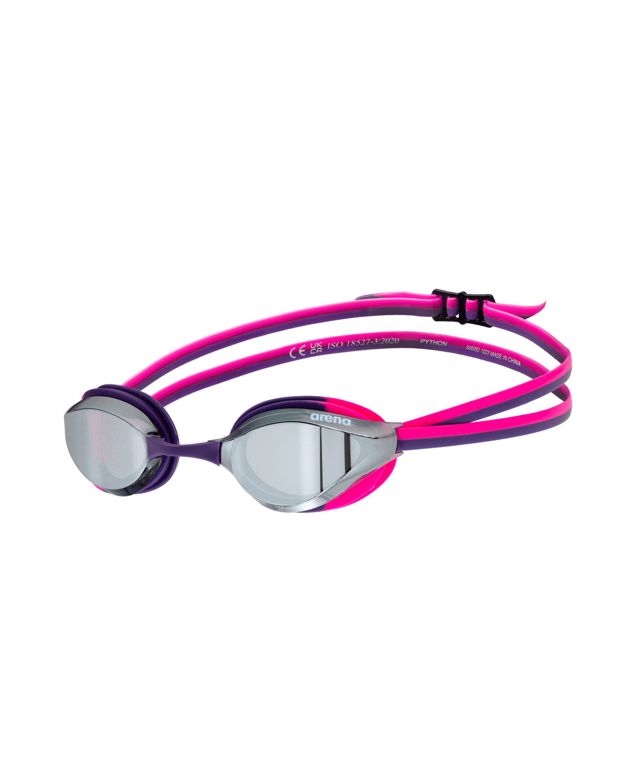ARENA PYTHON MIRROR JUNIOR SILVER LENSES - Pink