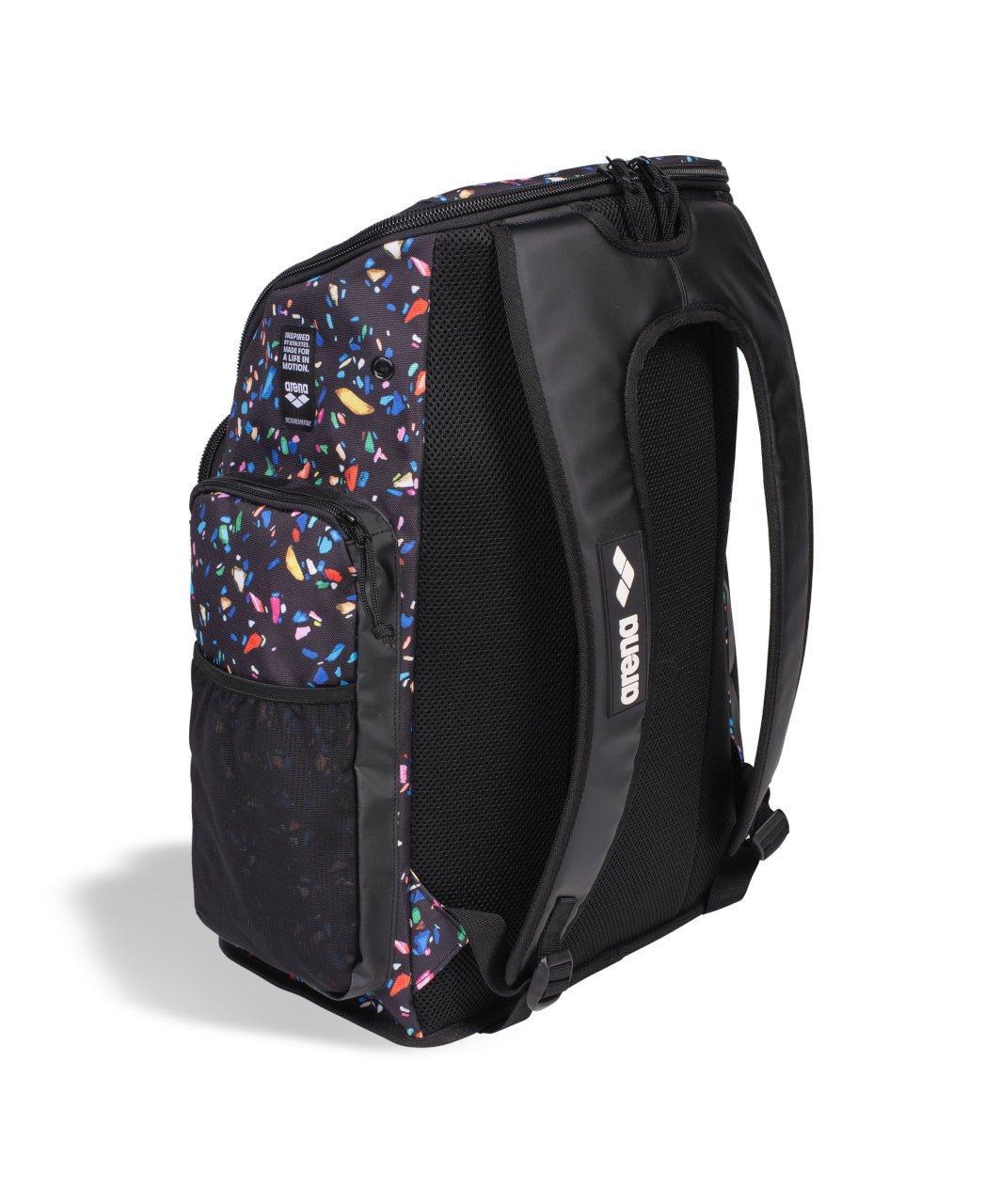 ARENA SPIKY III BACKPACK 45 ALLOVER CONFETTI BLACK - Black