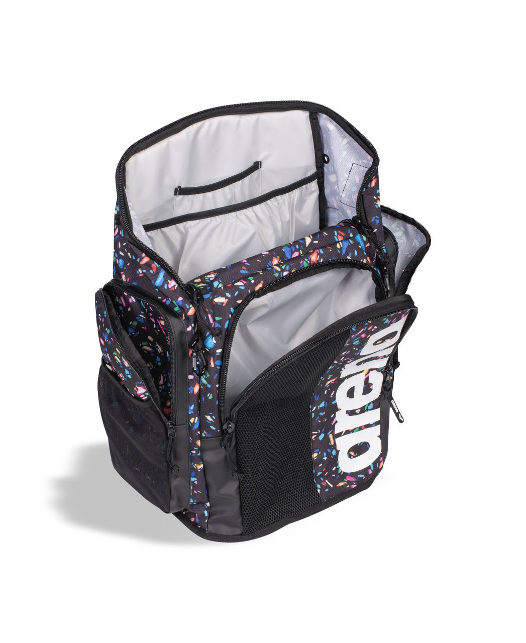 ARENA SPIKY III BACKPACK 45 ALLOVER CONFETTI BLACK - Black