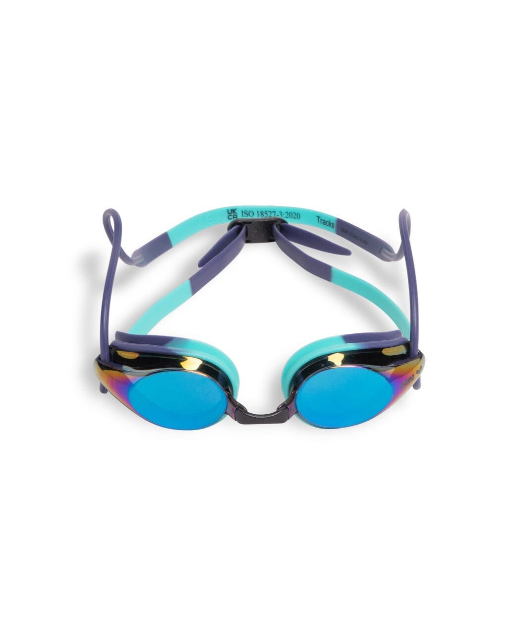 ARENA TRACKS MIRROR GOGGLES TURQUOISE LENSES
