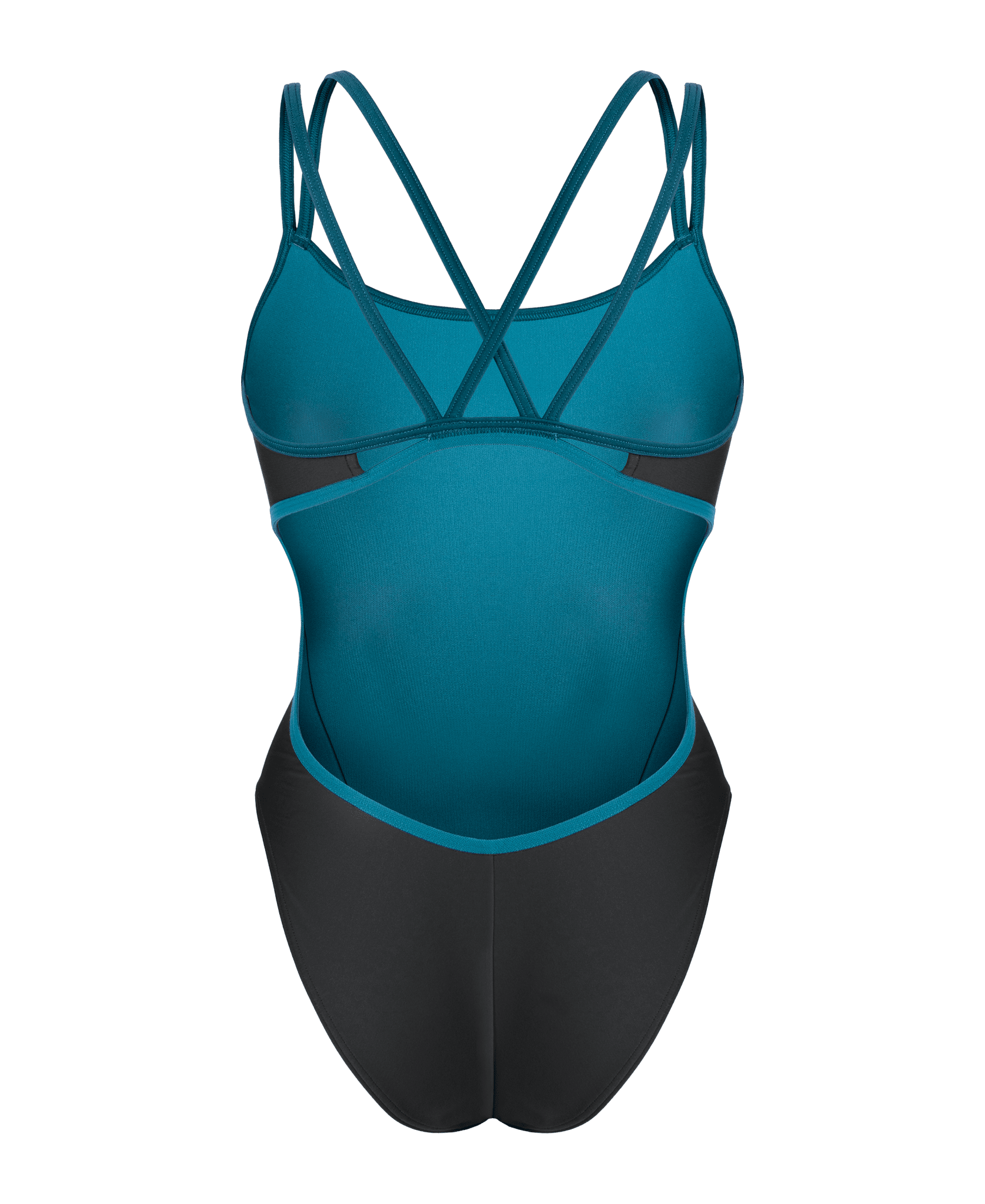 ARENA WOMENS HYPERFLOW SOLID DOUBLE CROSS BACK SWIMSUIT - Blue
