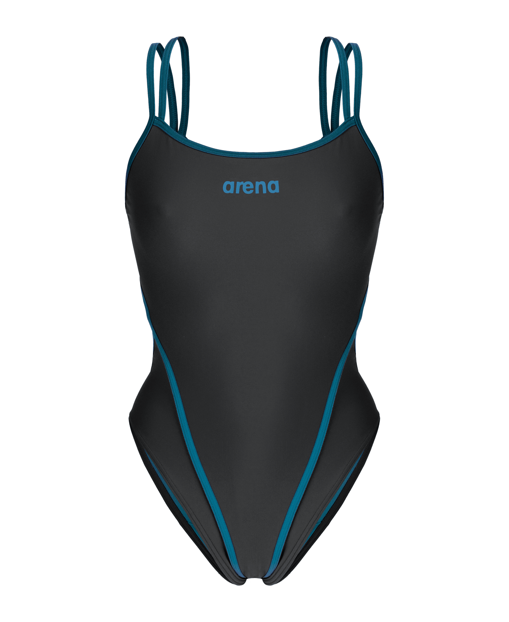 ARENA WOMENS HYPERFLOW SOLID DOUBLE CROSS BACK SWIMSUIT - Blue