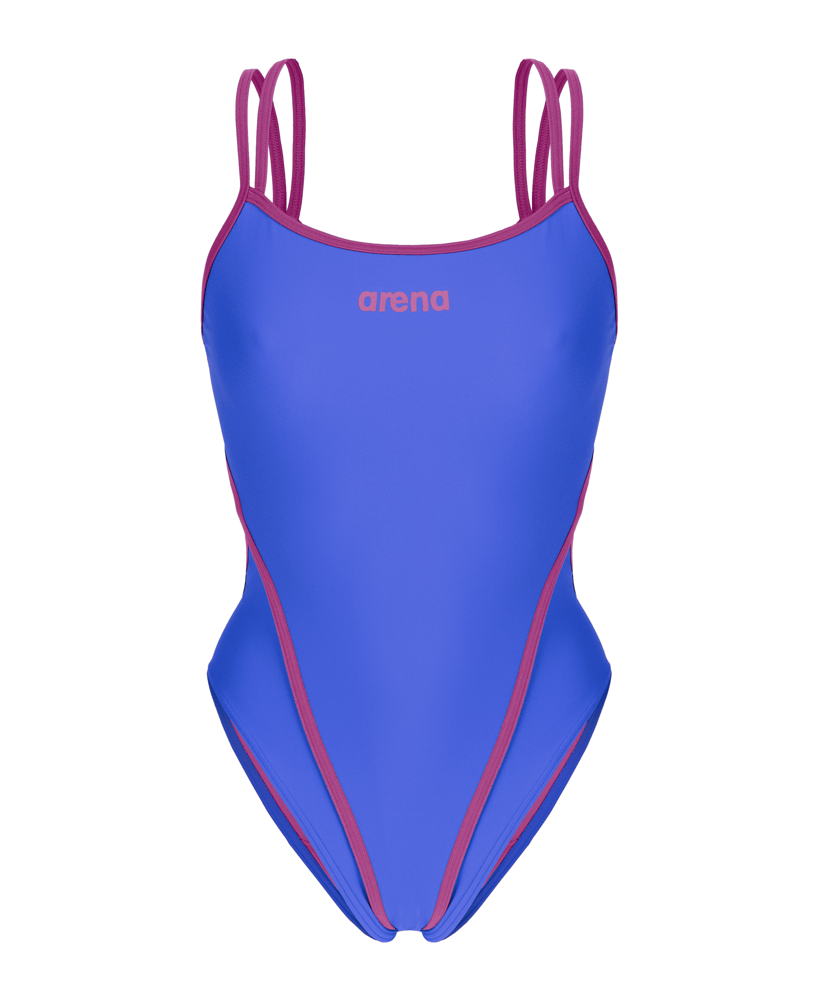 ARENA WOMENS HYPERFLOW SOLID DOUBLE CROSS BACK SWIMSUIT - Blue