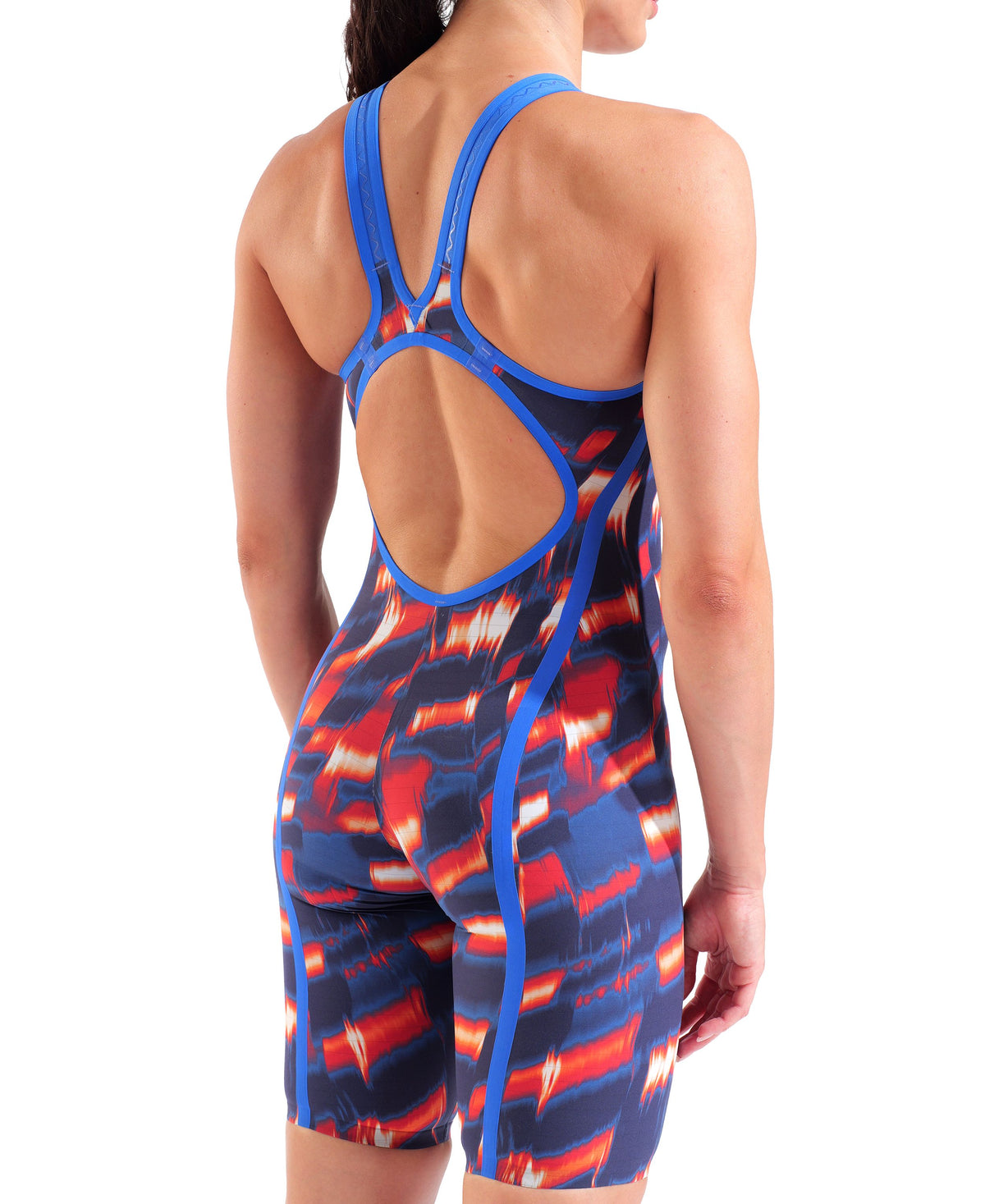 ARENA WOMENS POWERSKIN AIR 3 AQUA GLEAM OPEN BACK KNEESUIT