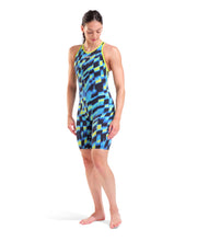 ARENA WOMENS POWERSKIN AIR 3 AQUA GLEAM OPEN BACK KNEESUIT