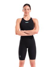 ARENA WOMENS POWERSKIN AIR 3 OPEN BACK KNEESUIT - Black