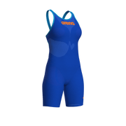 ARENA WOMENS POWERSKIN CARBON AIR² NEON BLAZE OPEN BACK KNEESUIT - Blue