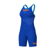 ARENA WOMENS POWERSKIN CARBON AIR² NEON BLAZE OPEN BACK KNEESUIT - Blue