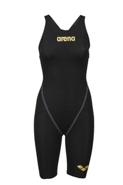 ARENA WOMENS POWERSKIN CARBON CORE FX OPEN BACK KNEESUIT - Black