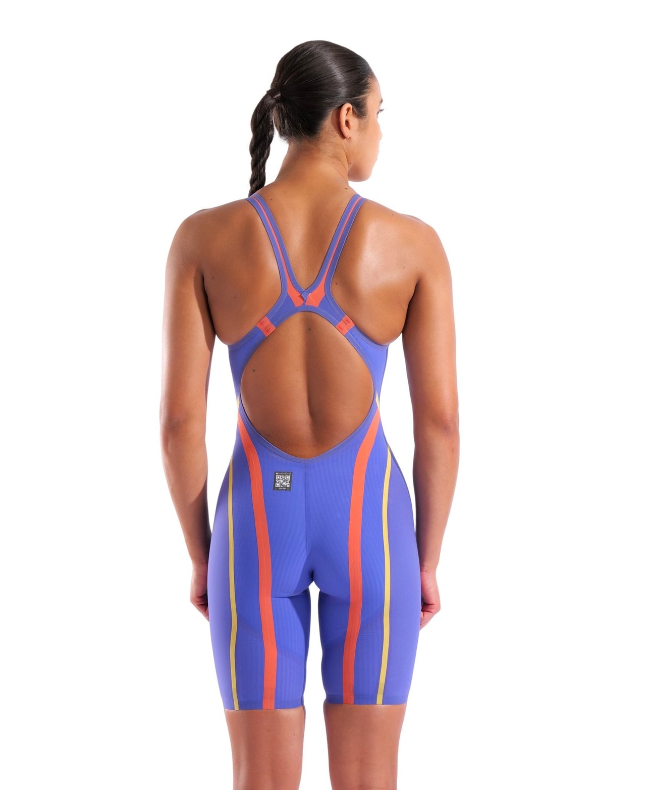 ARENA WOMENS POWERSKIN ECLIPSE GLARE PRIMO OPEN BACK KNEESUIT - Blue