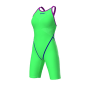 ARENA WOMENS POWERSKIN EMERALD BOA PRIMO OPEN BACK KNEESUIT - Green