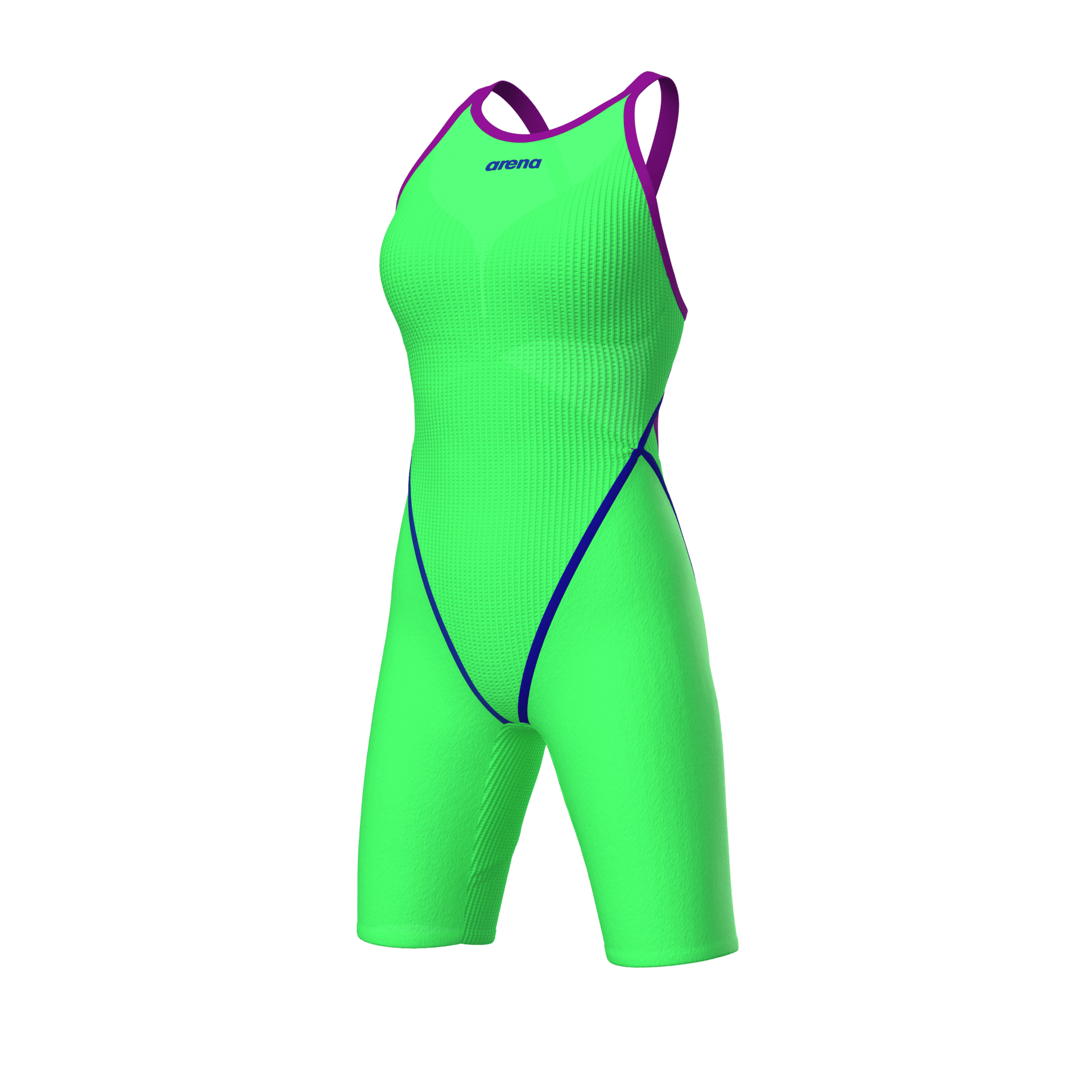 ARENA WOMENS POWERSKIN EMERALD BOA PRIMO OPEN BACK KNEESUIT - Green