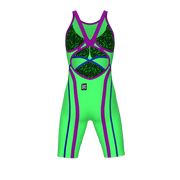 ARENA WOMENS POWERSKIN EMERALD BOA PRIMO OPEN BACK KNEESUIT - Green
