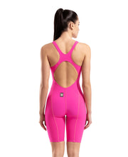 ARENA WOMENS POWERSKIN IMPULSO SHOCKING PINK & WATER OPEN BACK KNEESUIT