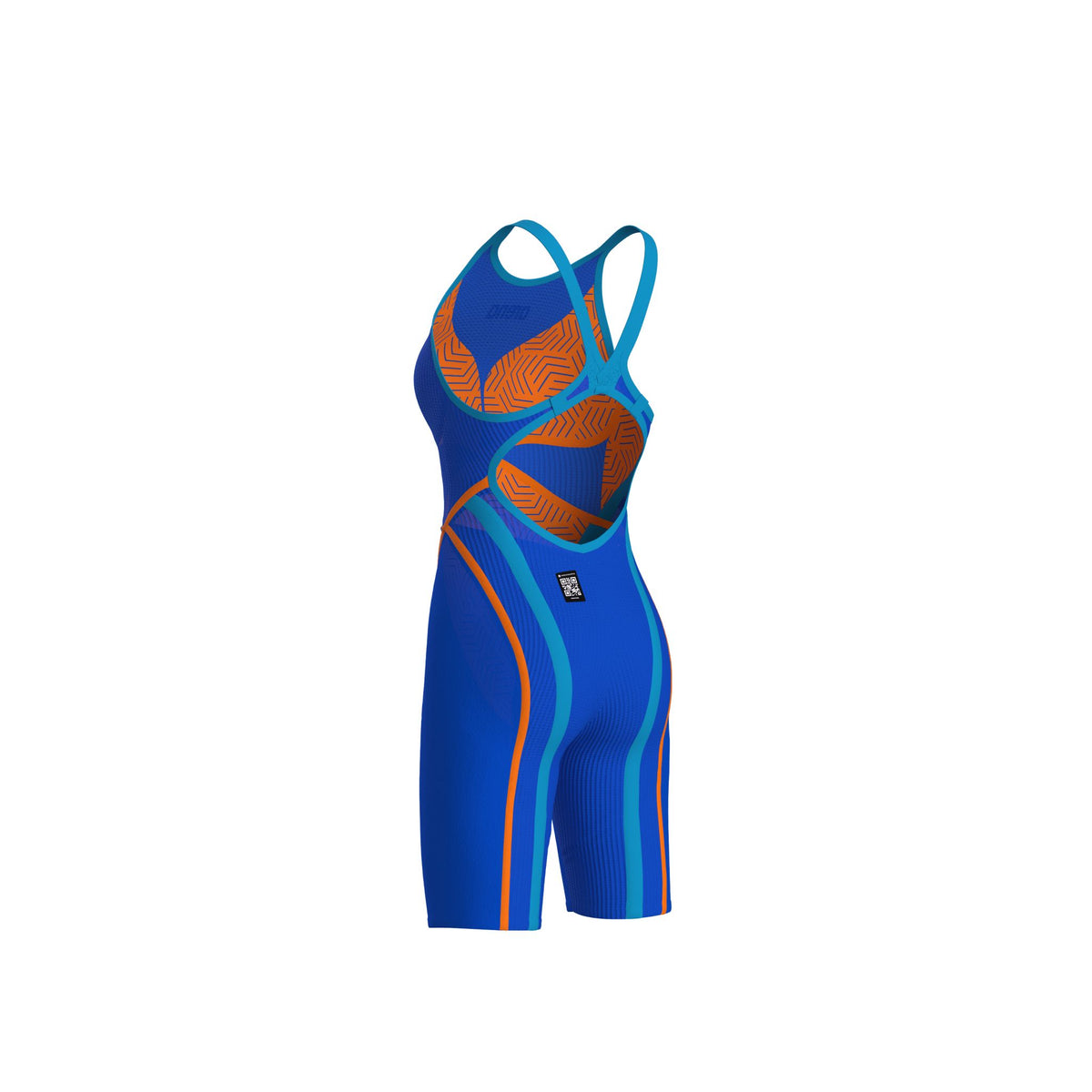 ARENA WOMENS POWERSKIN PRIMO NEON BLAZE OPEN BACK KNEESUIT