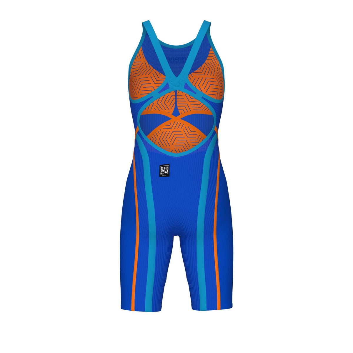 ARENA WOMENS POWERSKIN PRIMO NEON BLAZE OPEN BACK KNEESUIT
