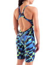 ARENA WOMENS POWERSKIN ST NEXT AQUA GLEAM OPEN BACK KNEESUIT