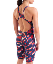 ARENA WOMENS POWERSKIN ST NEXT AQUA GLEAM OPEN BACK KNEESUIT