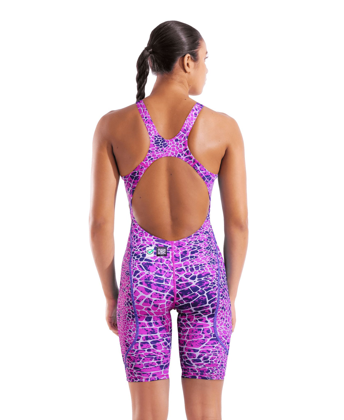 ARENA WOMENS POWERSKIN ST NEXT SNAKESKIN OPEN BACK KNEESUIT