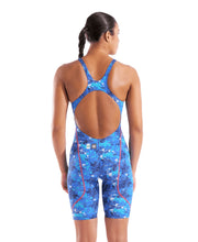 ARENA WOMENS POWERSKIN ST NEXT SPLASHY MULTI OPEN BACK KNEESUIT