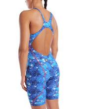 ARENA WOMENS POWERSKIN ST NEXT SPLASHY MULTI OPEN BACK KNEESUIT